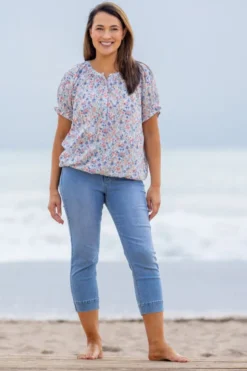 Siri denim capri